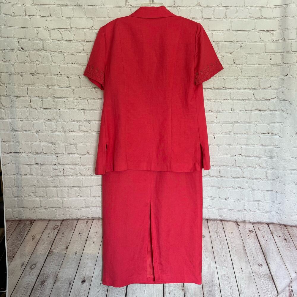 VTG Jessica Howard Wms 10 Linen Blend Sleeveless Maxi Dress With Matching Jacket - Picture 2 of 14